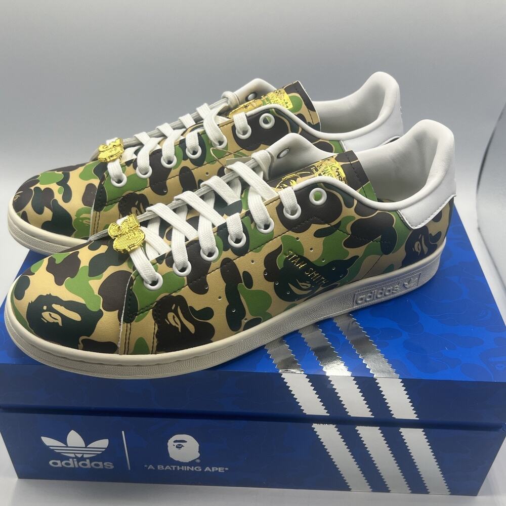 Adidas X BAPE X Stan Smith 30th Anniversary Camo Sneakers IG8949